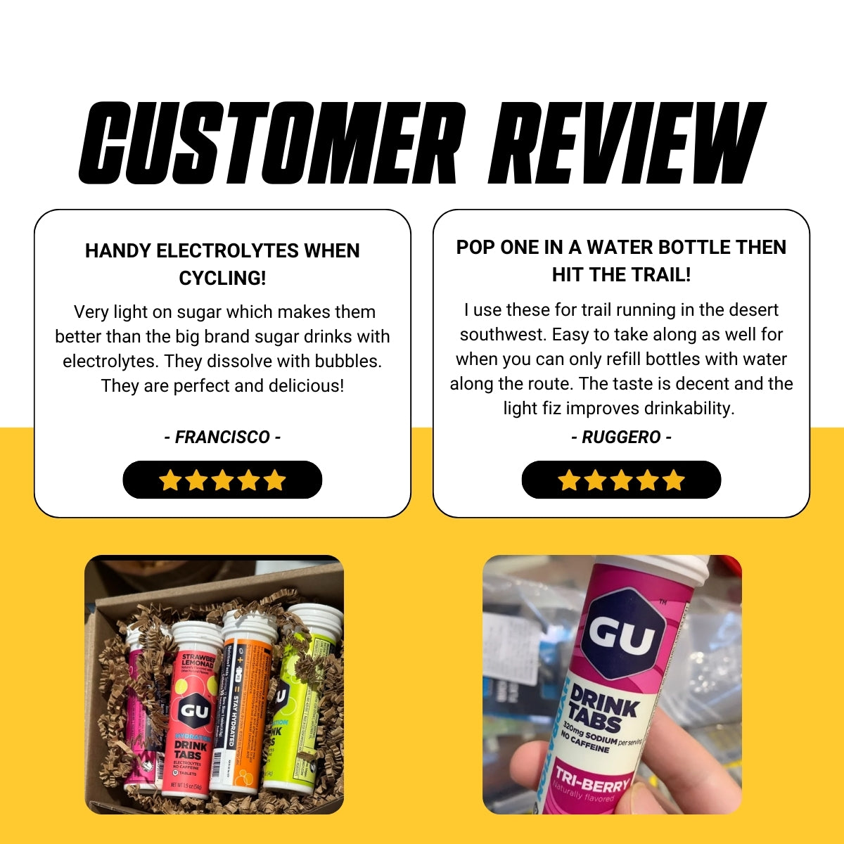 GU Energy, Hydration Drink Tablets, Electrolytes, Various Flavors, 4-8 tubes - Ultimate Sup Singapore