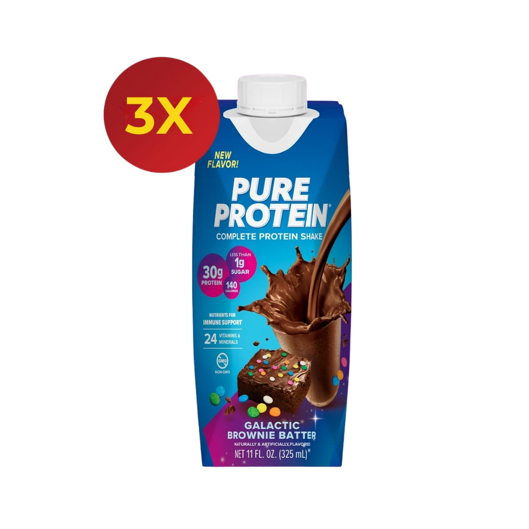 Pure Protein Shake, 30g Protein, Support Muscle, Vitamins, Keto Friendly, Various Flavors, 3-12 packs