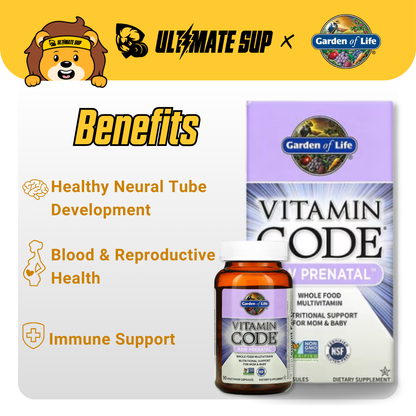 Garden of Life, Vitamin Code, Prenatal Vitamins, Immune Support for Mom and Baby, 90 Capsules - Ultimate Sup Singapore