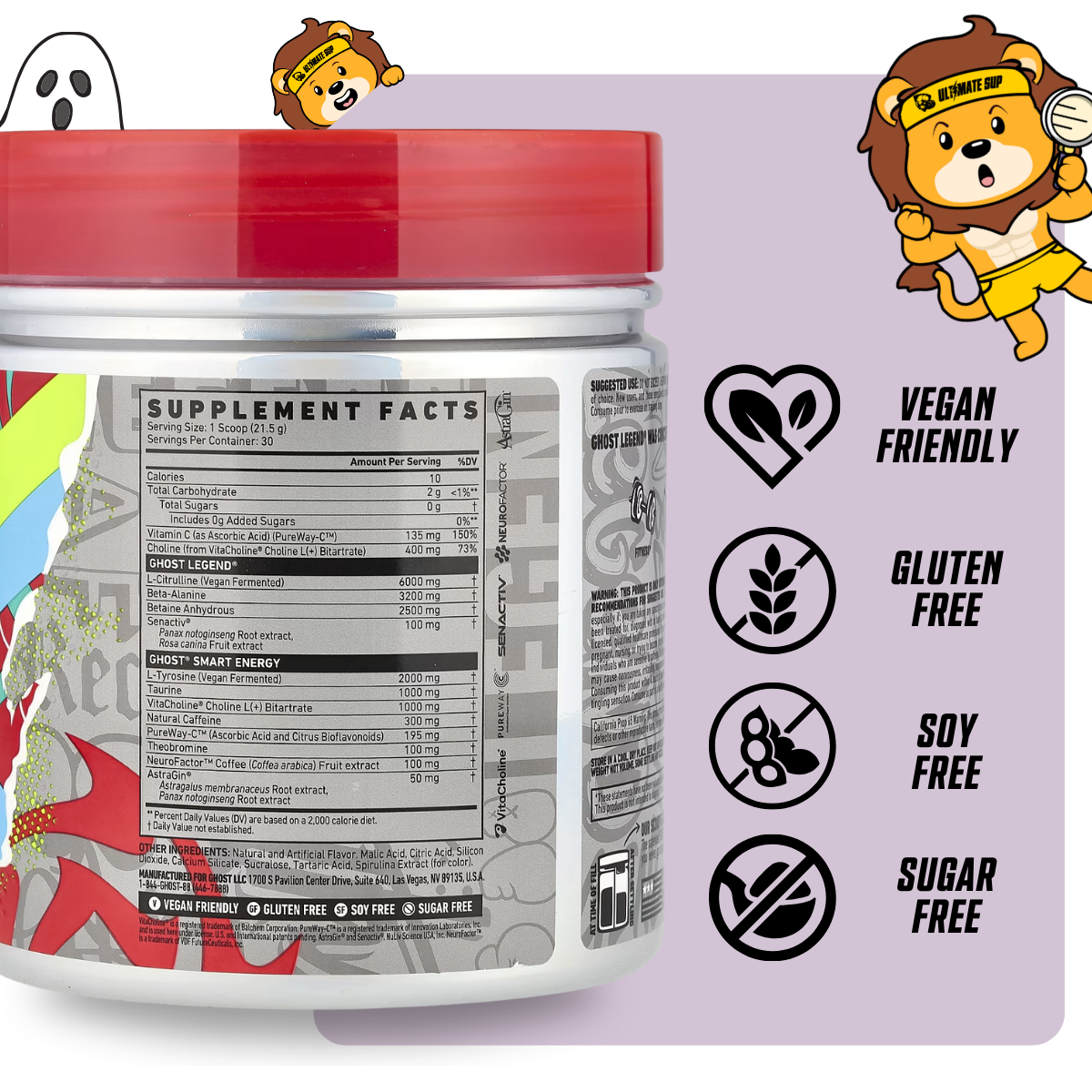 Ghost, Legend V4, Pre-Workout, 22.8 oz (645 g) - Ultimate Sup Singapore