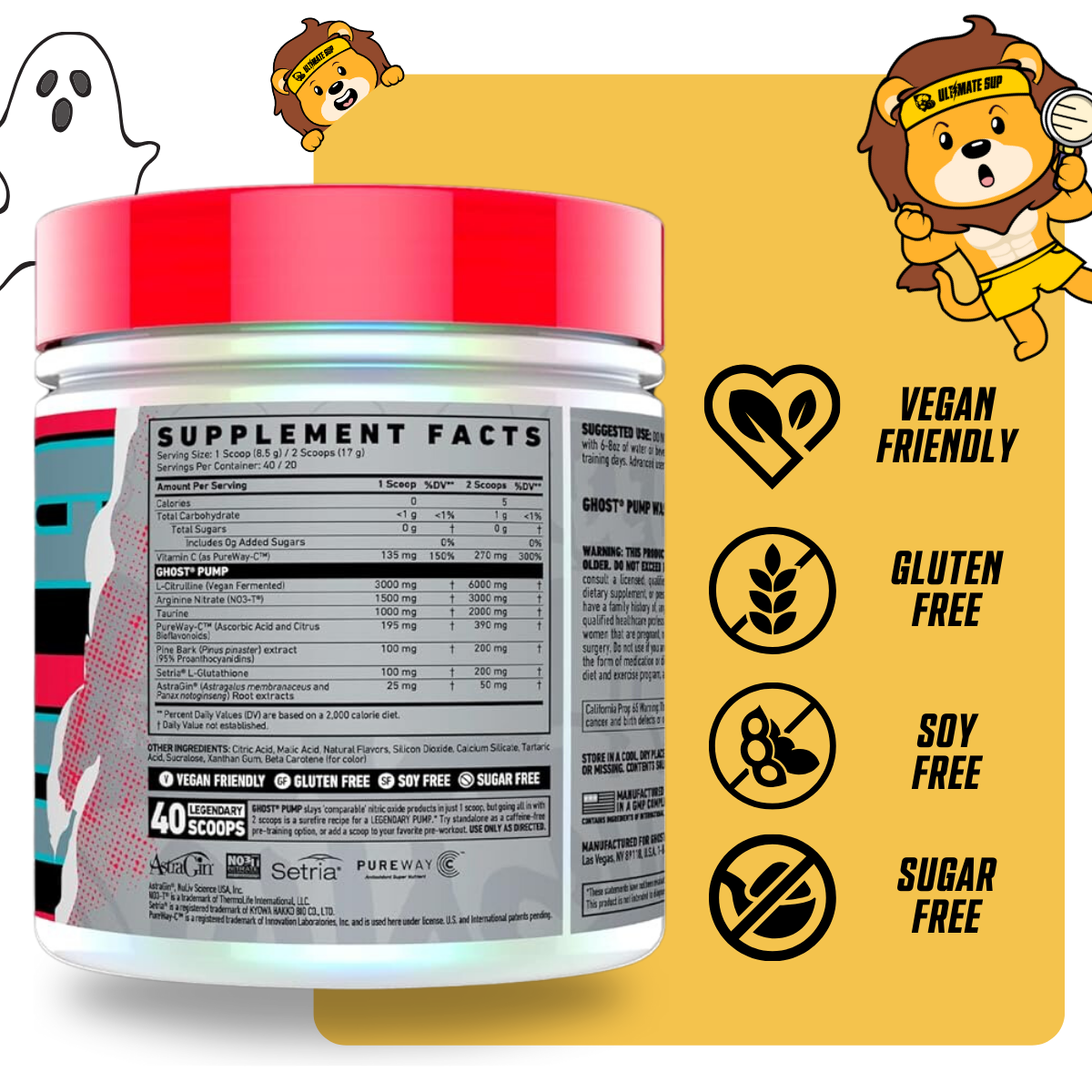 Ghost, Pump V2 Pre Workout, 40 Sers - Ultimate Sup Singapore