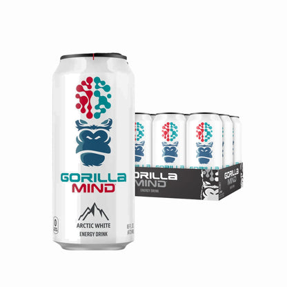 Gorilla Mind Energy Drink, 200mg Caffeine, Enhanced Focus and Mental Clarity, Zero Sugar, 3-12cans, Various Flavors - Ultimate Sup Singapore