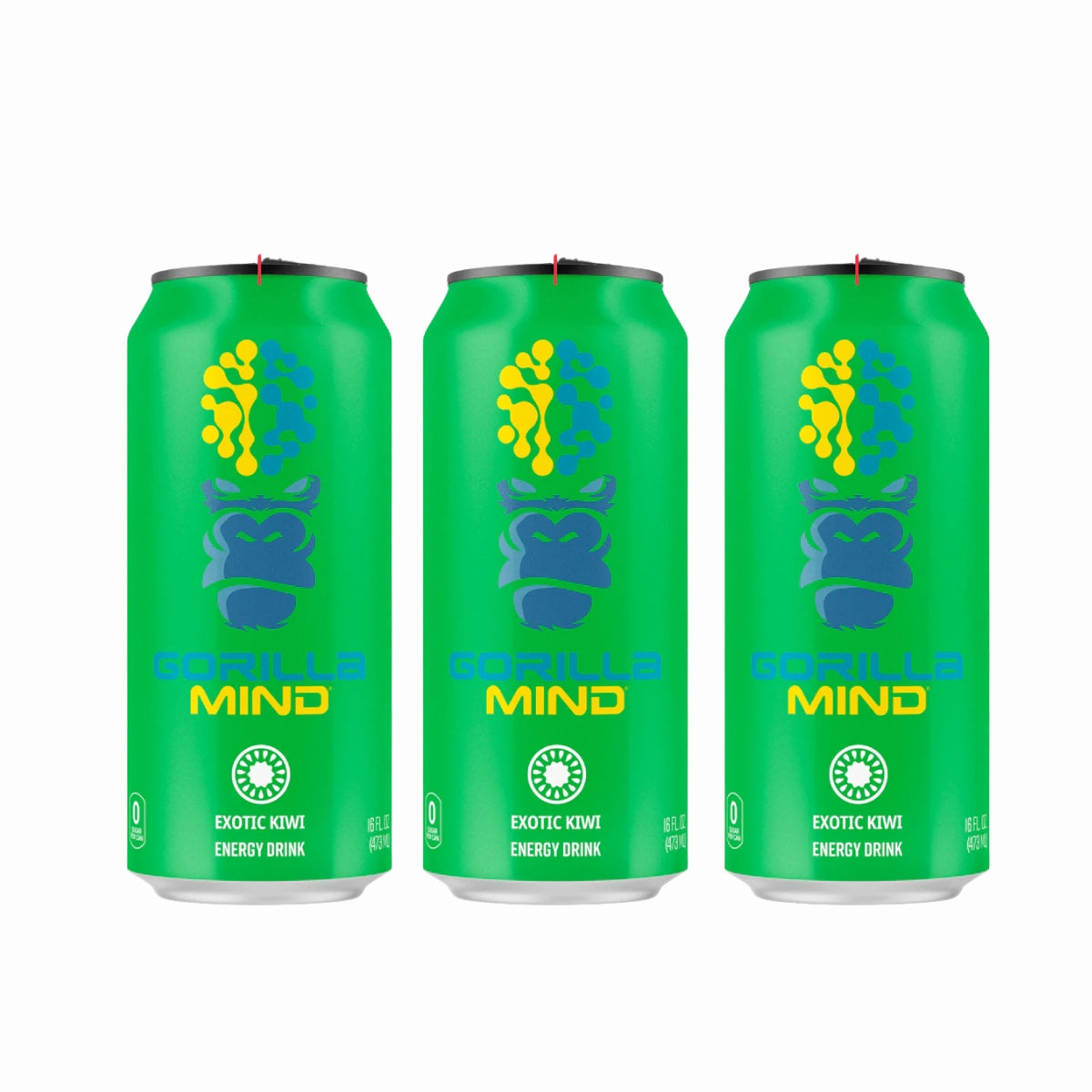 Gorilla Mind Energy Drink, 200mg Caffeine, Enhanced Focus and Mental Clarity, Zero Sugar, 3-12cans, Various Flavors - Ultimate Sup Singapore