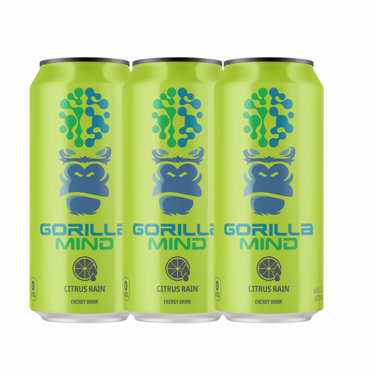 Gorilla Mind Energy Drink, 200mg Caffeine, Enhanced Focus and Mental Clarity, Zero Sugar, 3-12cans, Various Flavors - Ultimate Sup Singapore