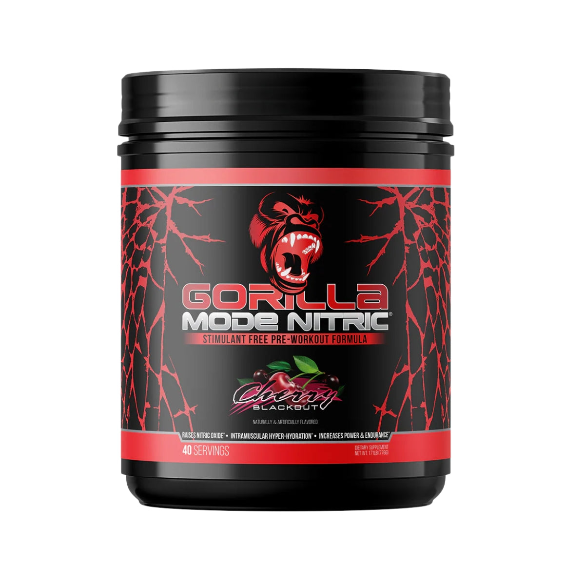 Gorilla Mind, Gorilla Mode Nitric Upgraded Stimulant Free Pre-Workout, Massive Pumps 40 servings - Ultimate Sup Singapore