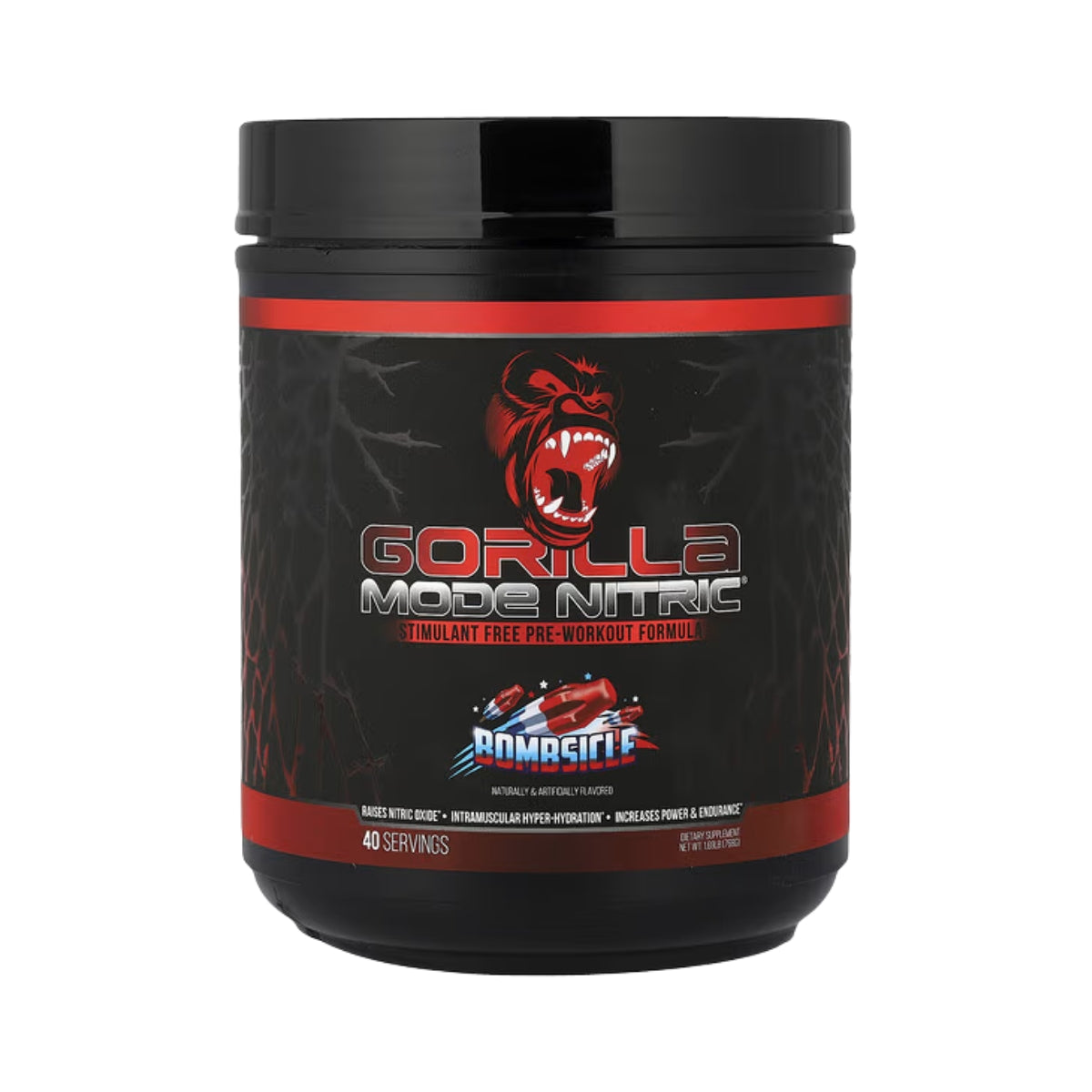 Gorilla Mind, Gorilla Mode Nitric Upgraded Stimulant Free Pre-Workout, Massive Pumps 40 servings - Ultimate Sup Singapore