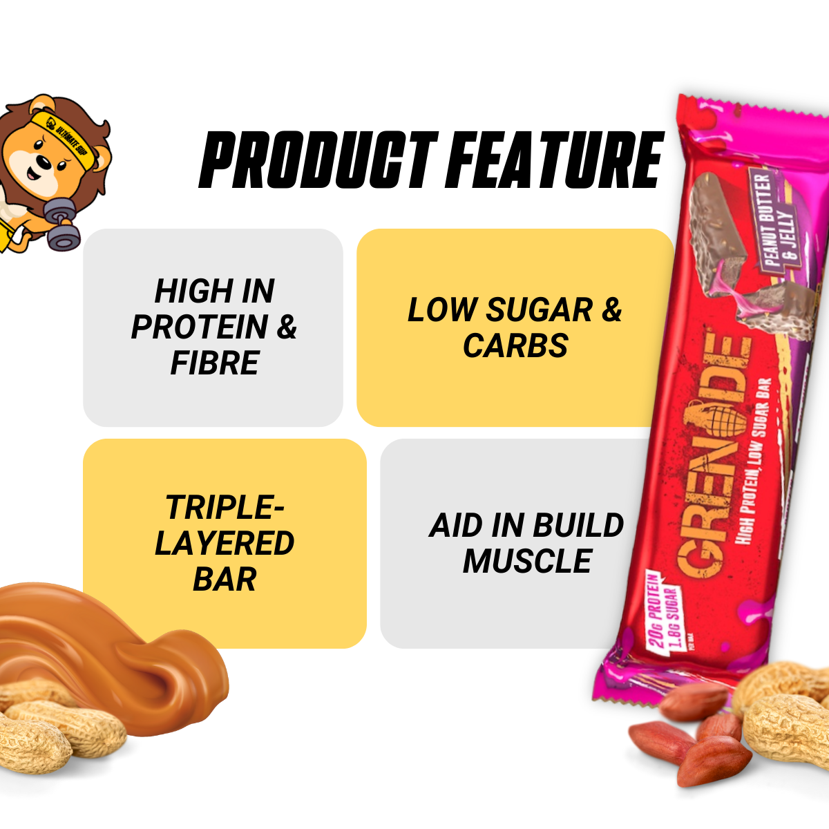Grenade, Carb Killa Protein Bar, 12 packs - Ultimate Sup Singapore