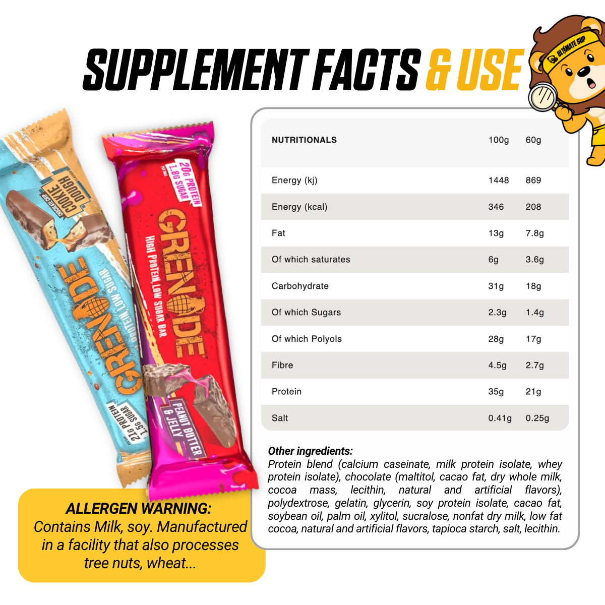 Grenade, Carb Killa Protein Bar, 12 packs - Ultimate Sup Singapore