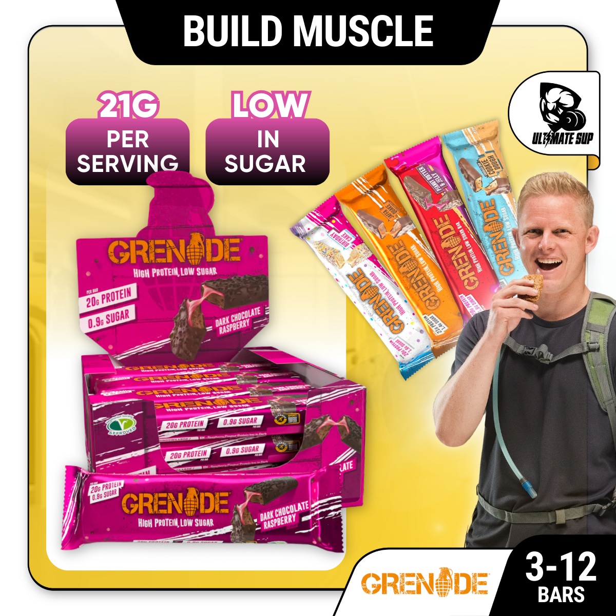 Grenade, Carb Killa Protein Bar, 12 packs - Ultimate Sup Singapore