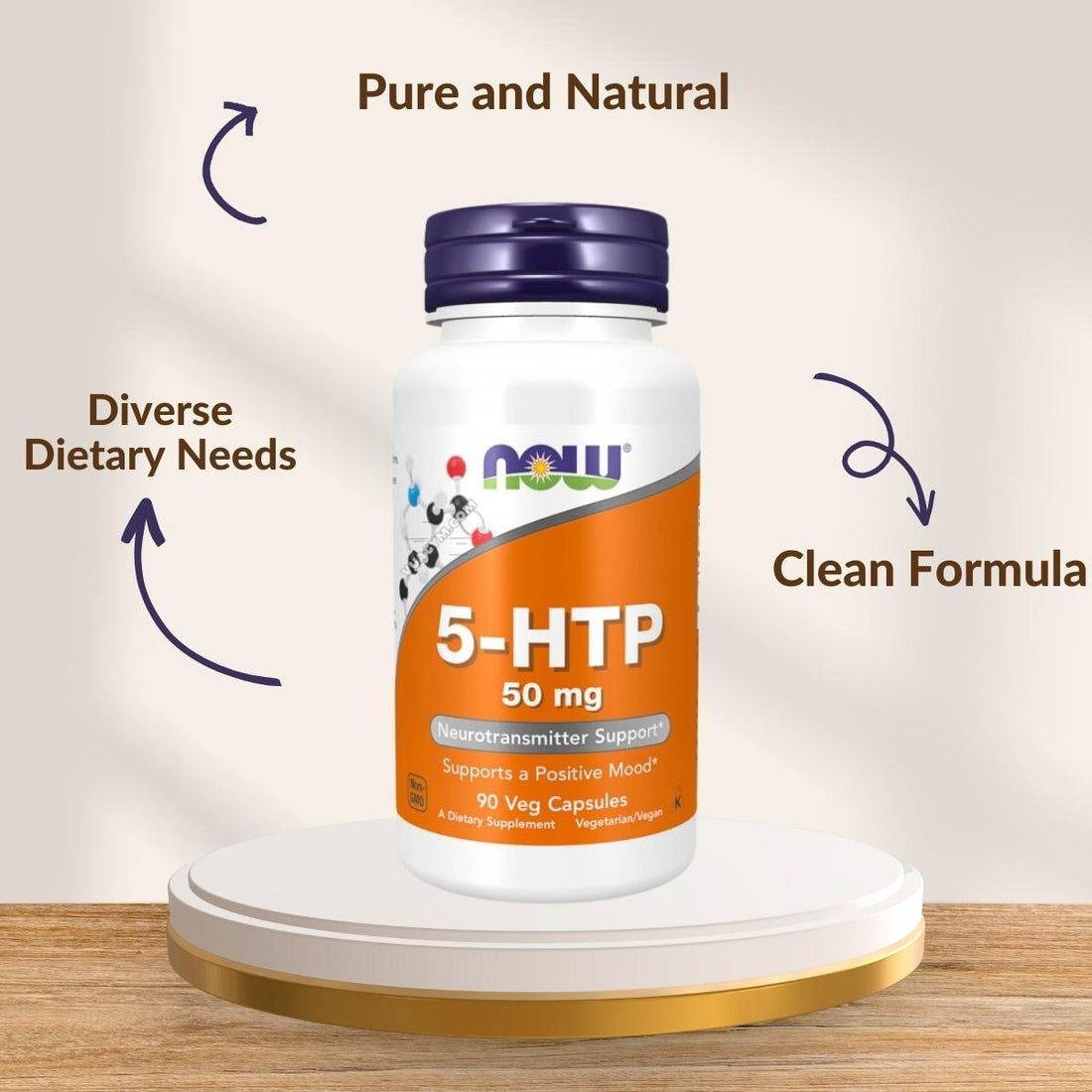 Now Foods, 5-HTP, Improve Mood, 100 mg - Ultimate Sup Singapore