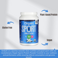 Orgain, Sport Protein Powder, Plant Protein, Gluten Free, Vegan, Soy Free, Organic, Vanilla, 2.01 lb - Ultimate Sup Singapore