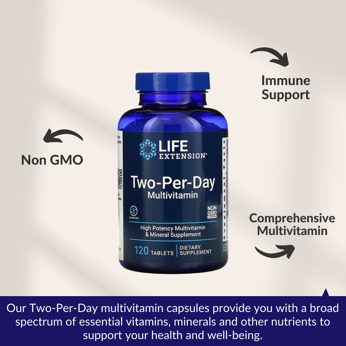 Life Extension Two-Per-Day Multivitamin, 120 Tablets - Ultimate Sup Singapore