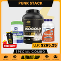 Combo PUNK STACK, PVL Iso Gold 5lb + PVL 100% Pure Creatine + Omega 3 200 softgel, Muscle Growth & Recovery - Ultimate Sup Singapore