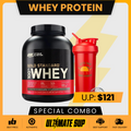 COMBO Optimum Nutrition Gold Standard 100% Whey Protein + Blender Bottle Classic V2 28oz - Ultimate Sup Singapore