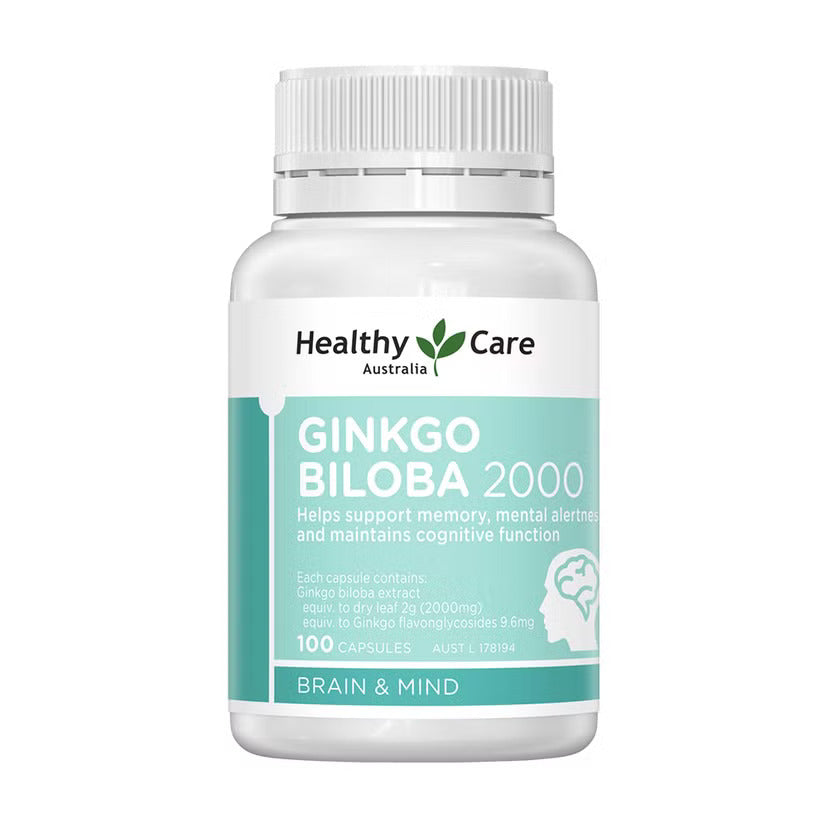 Healthy Care, Ginkgo Biloba, 2000mg, 100 Capsules - Ultimate Sup Singapore