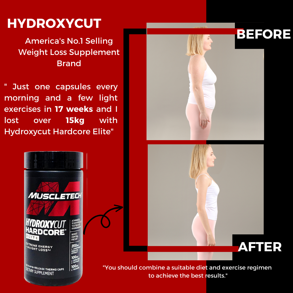 Hydroxycut, Hardcore Elite, 110-120 Caps - Ultimate Sup Singapore