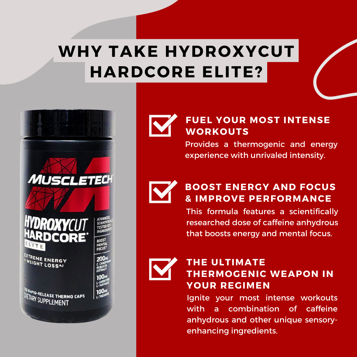 Hydroxycut, Hardcore Elite, 110-120 Caps - Ultimate Sup Singapore