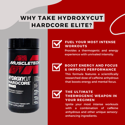 Hydroxycut, Hardcore Elite, 110-120 Caps - Ultimate Sup Singapore