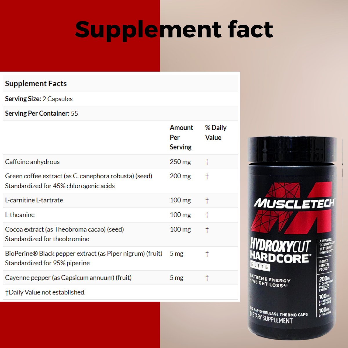 Hydroxycut, Hardcore Elite, 110-120 Caps - Ultimate Sup Singapore