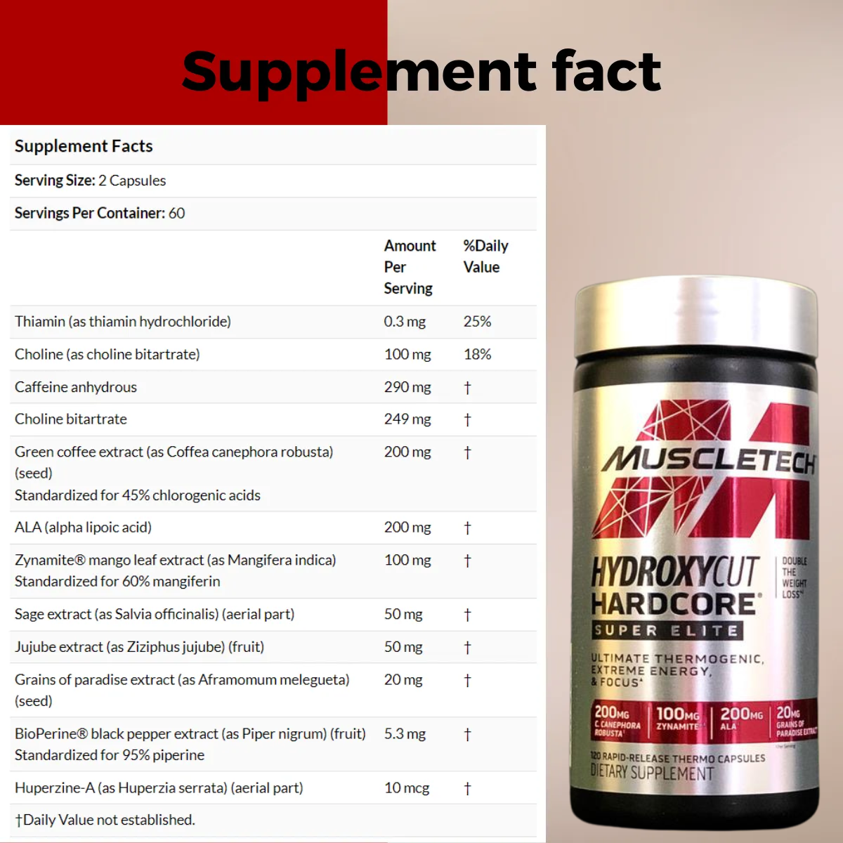 Hydroxycut, Hardcore Elite, 110-120 Caps - Ultimate Sup Singapore