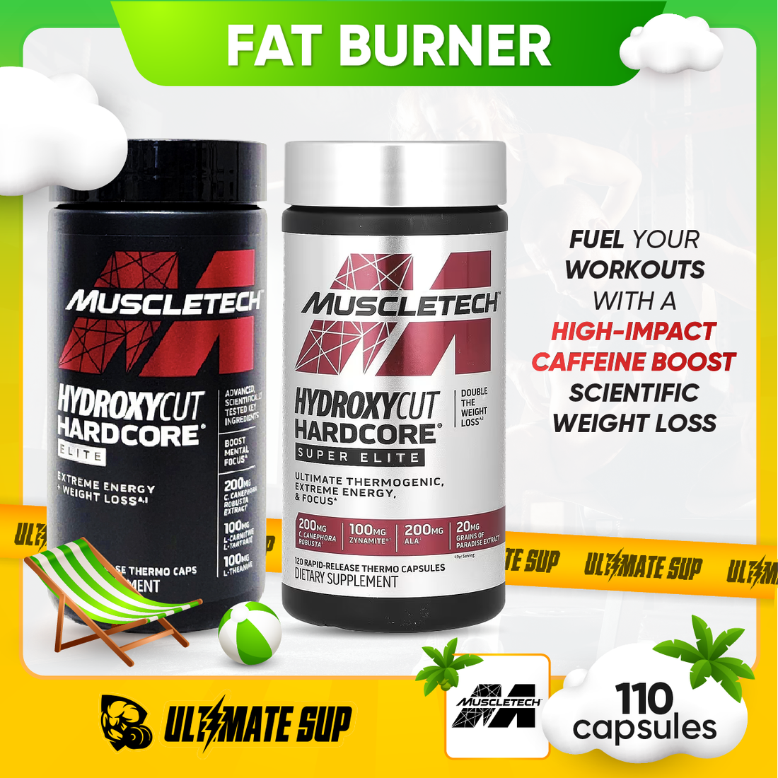 Hydroxycut, Hardcore Elite, 110-120 Caps - Ultimate Sup Singapore