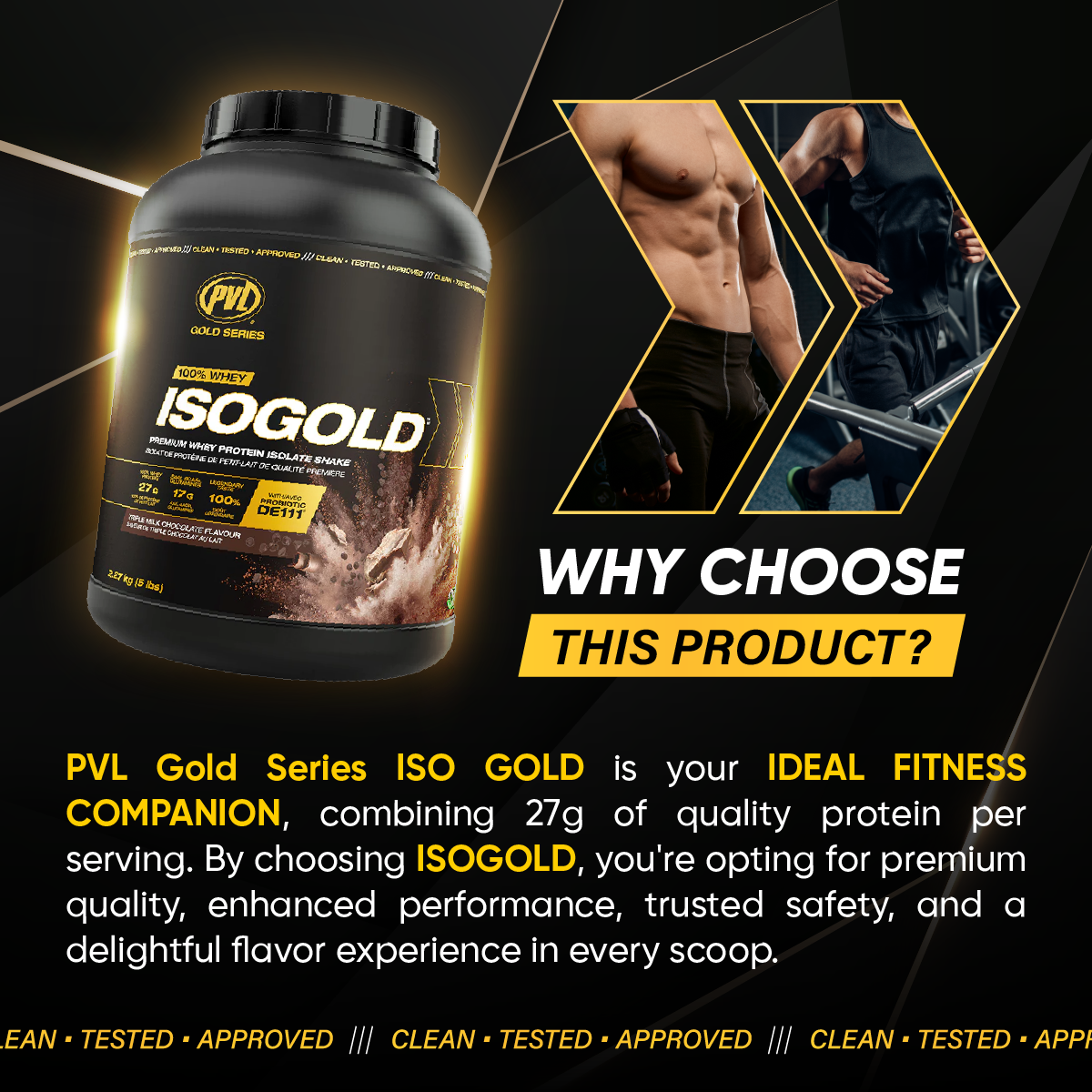 Pvl Gold Series Iso Gold 100 Whey Protein Isolate And Hydrolysate Mus