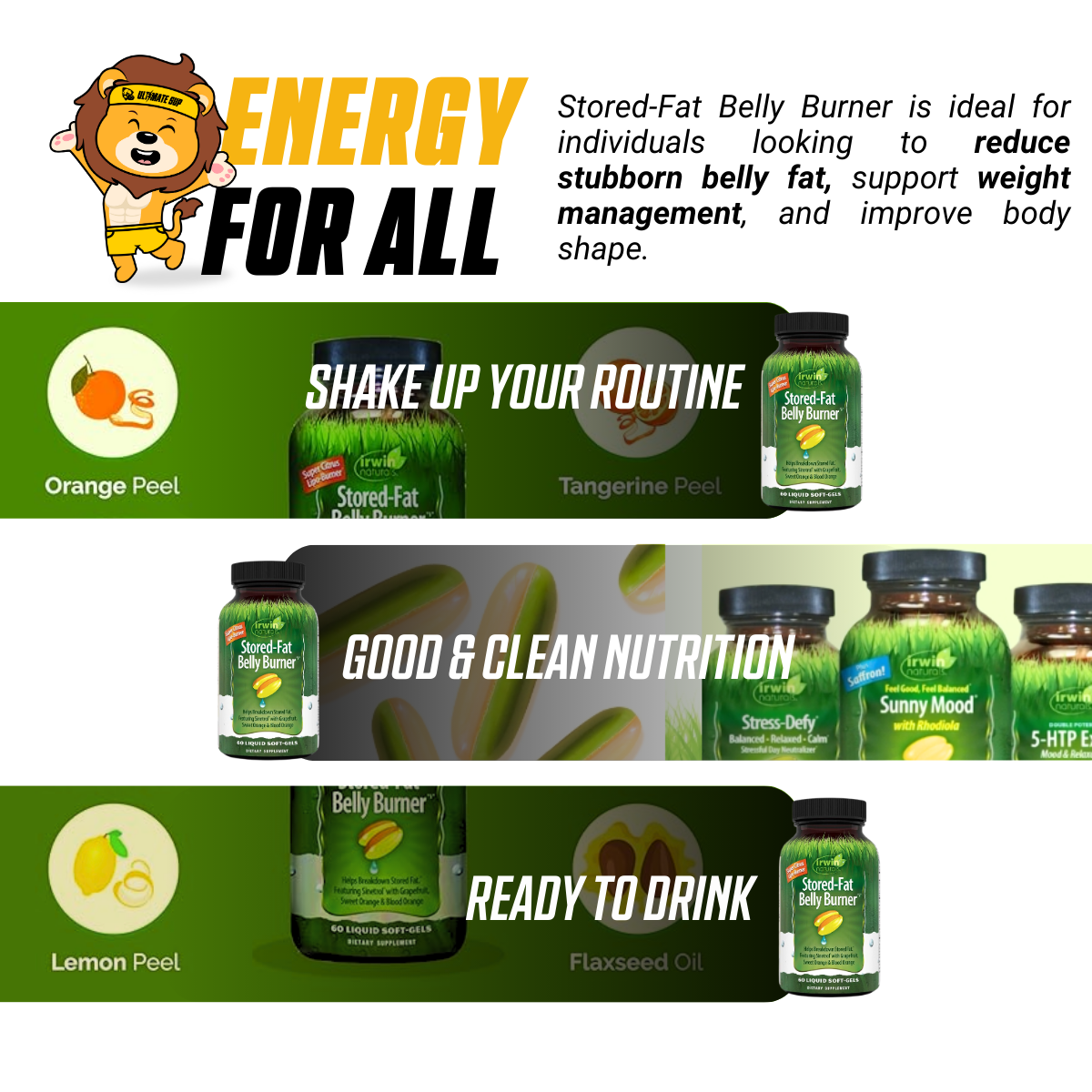 Irwin Naturals, Stored-Fat Belly Burner, 60 Liquid Soft-Gels - Ultimate Sup Singapore