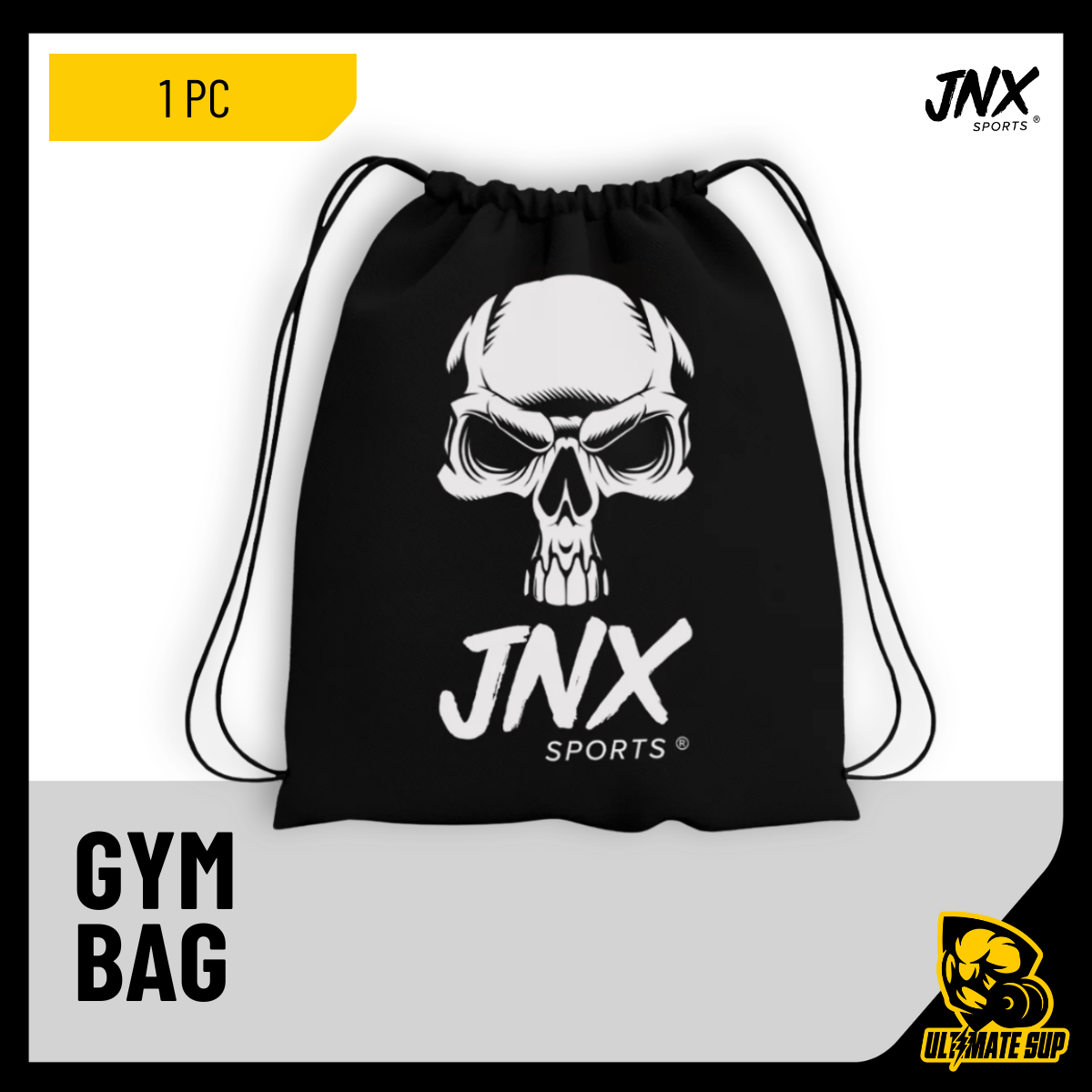 JNX Sports, Drawstring Bag, Black, 1pc - Ultimate Sup Singapore