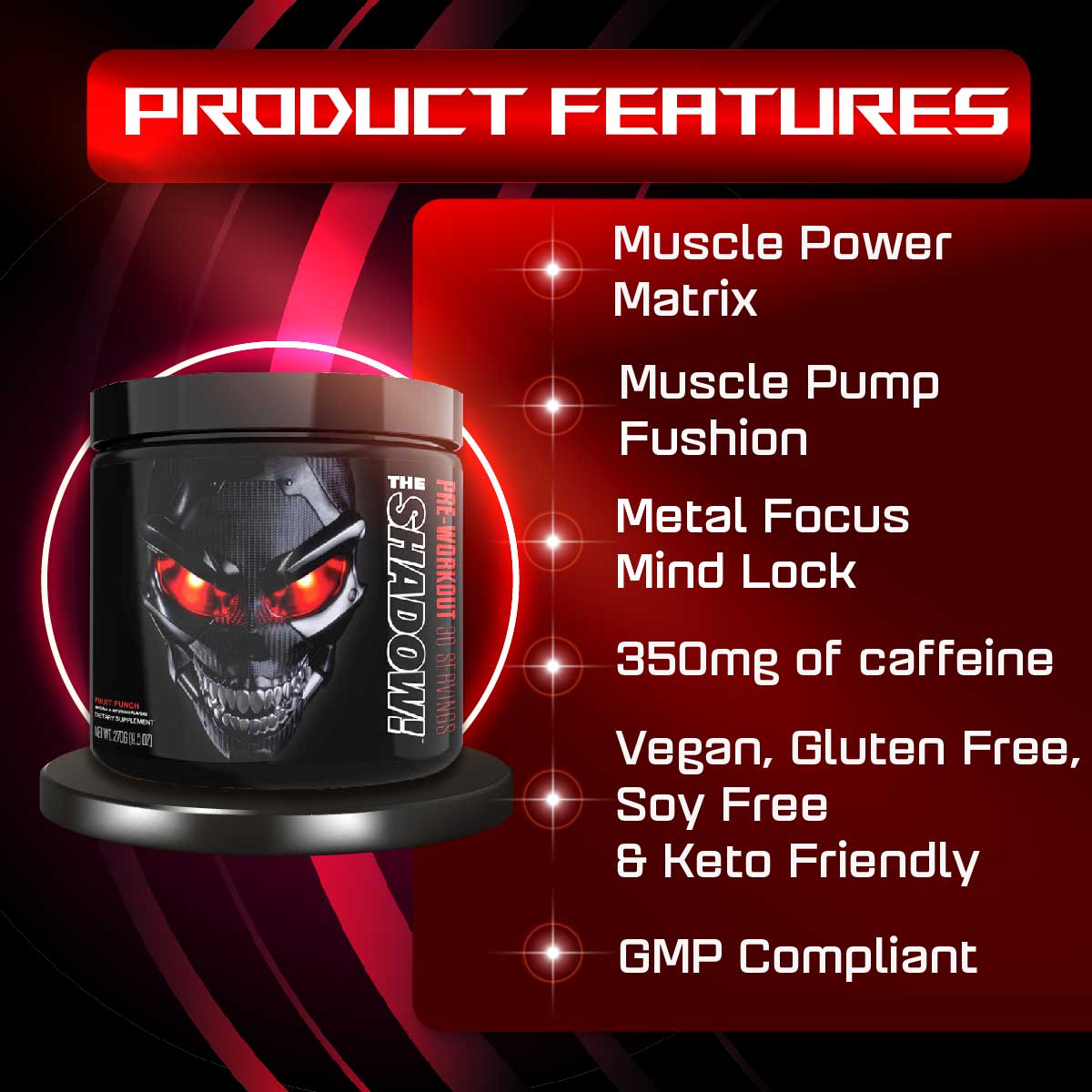 JNX Sports, Shadow! Pre-Workout, 30 Sers - Ultimate Sup Singapore