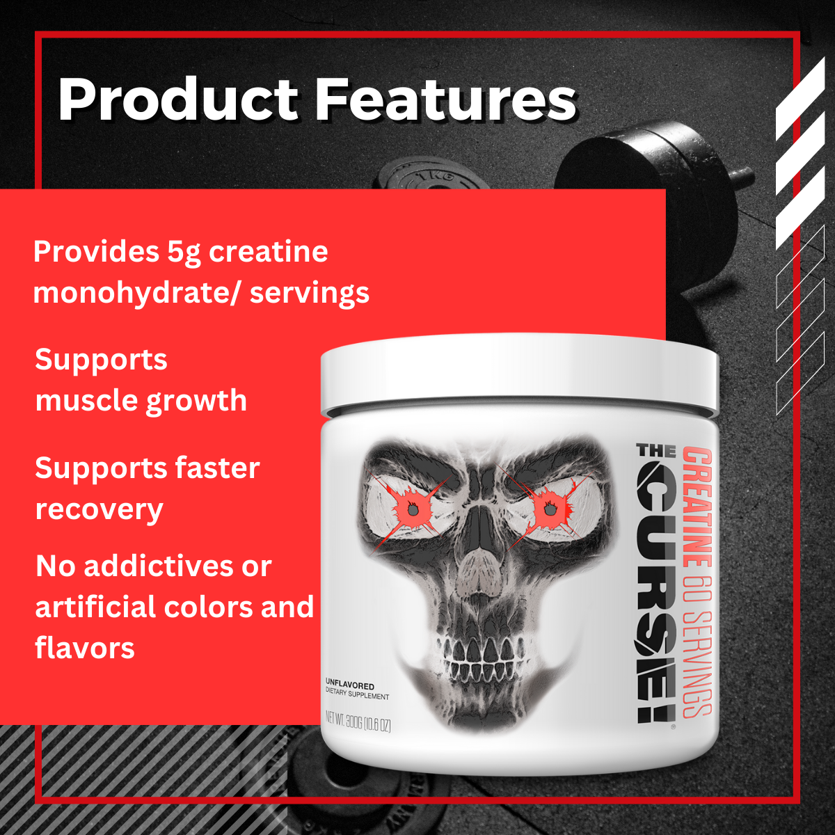 JNX Sports, The Curse! Micronized Creatine Monohydrate - Ultimate Sup Singapore