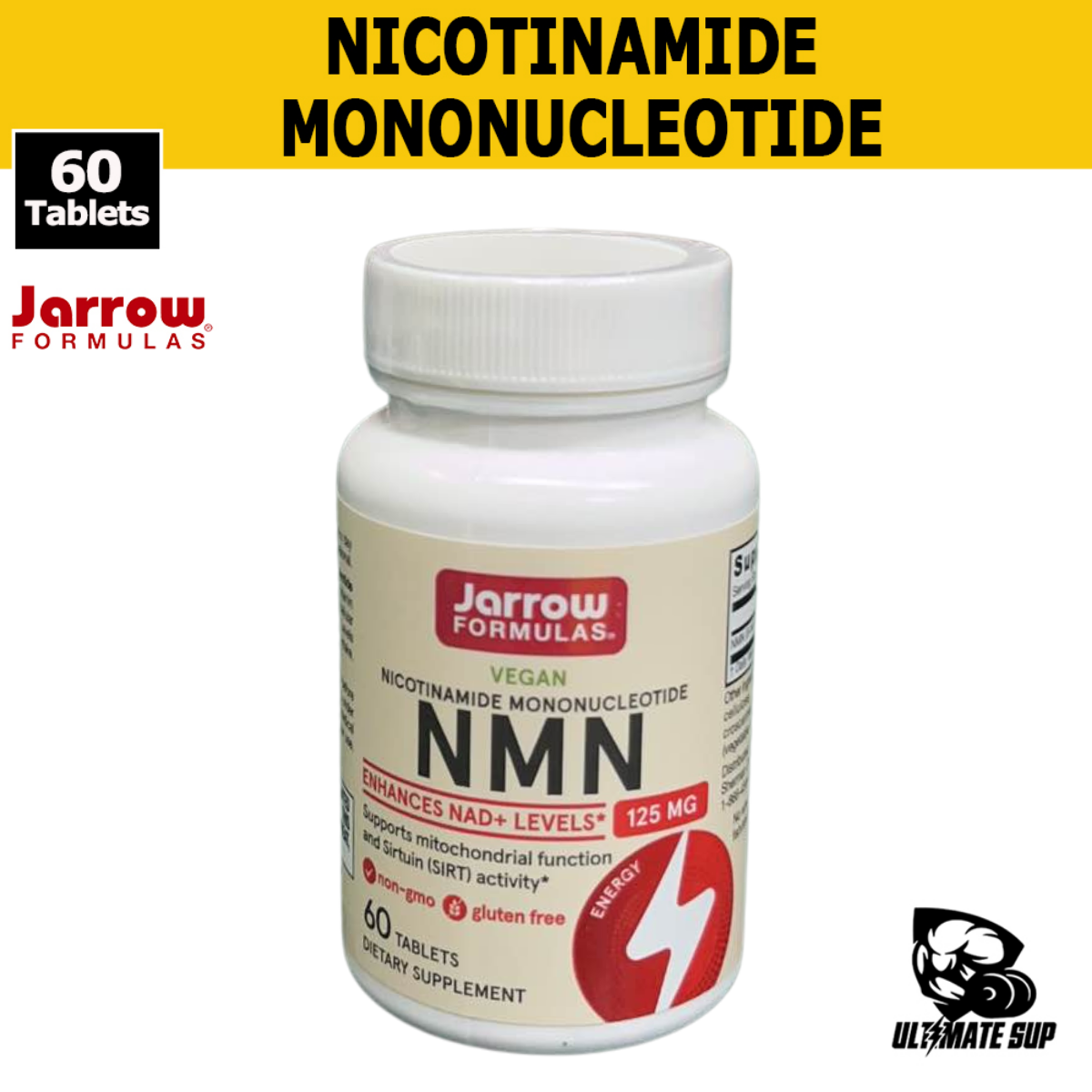 Jarrow Formulas, NMN (Nicotinamide Mononucleotide), 125 mg, 60 Tablets - Ultimate Sup Singapore
