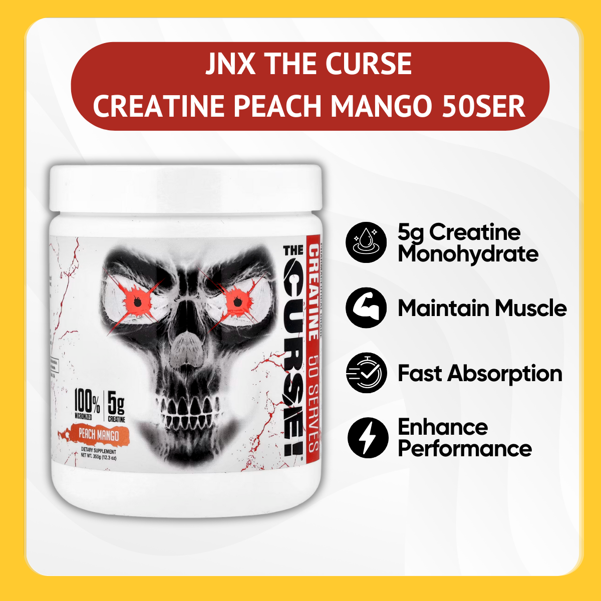JNX Sports, The Curse! Micronized Creatine Monohydrate