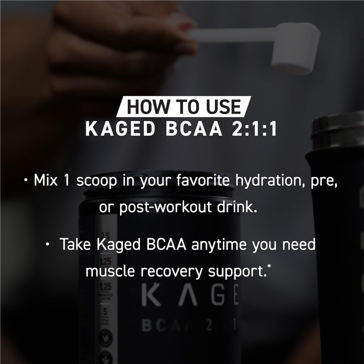 Kaged BCAA 2:1:1, Third Party Tested by Informed Choice, 98% Purity, Unflavored, 400g - Ultimate Sup Singapore