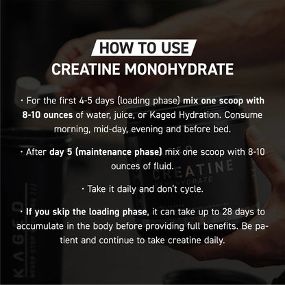 Kaged Creatine Monohydrate, Informed-Sport Certified, Build Muscle, Increase Strength 100 servings - Ultimate Sup Singapore