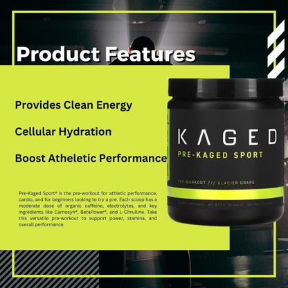 Kaged, PRE KAGED Sport, Pre Workout, 20 servings - Ultimate Sup Singapore