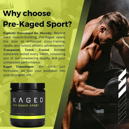Kaged, PRE KAGED Sport, Pre Workout, 20 servings - Ultimate Sup Singapore