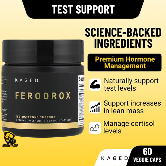 Kaged Test Booster, Premium Hormone Managment, Tongkat Ali 60 veggie capsules - Ultimate Sup Singapore