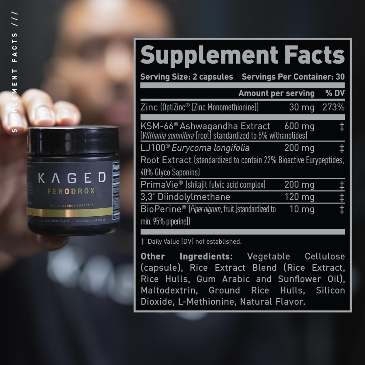 Kaged Test Booster, Premium Hormone Managment, Tongkat Ali 60 veggie capsules - Ultimate Sup Singapore