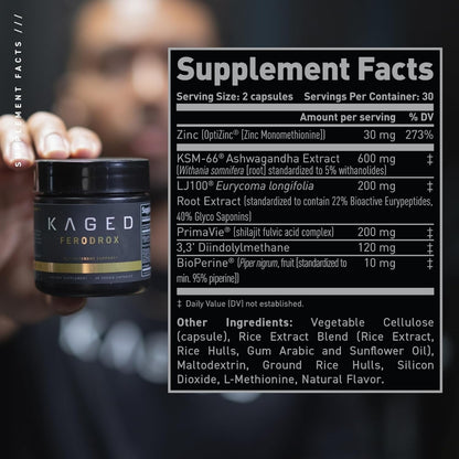 Kaged Test Booster, Premium Hormone Managment, Tongkat Ali 60 veggie capsules - Ultimate Sup Singapore