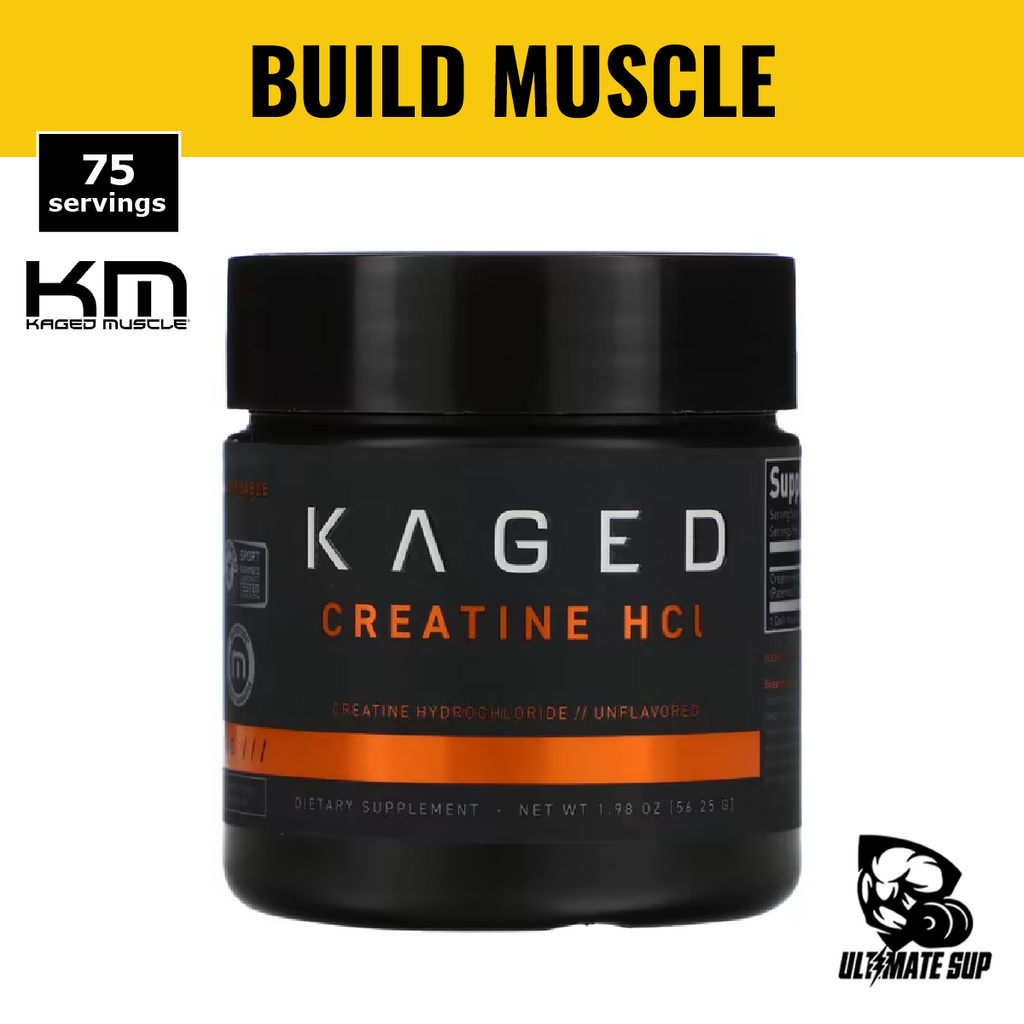 Kaged, Creatine HCl, Unflavored, 1.98 oz (56.25 g) - Main Front