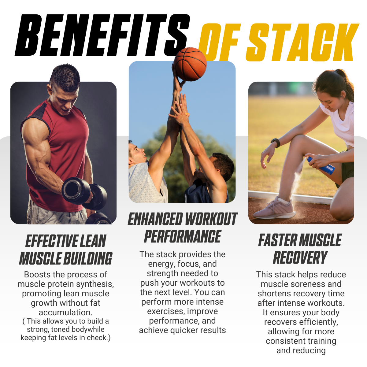 LEAN MUSCLE Stack, Build Muscle, Boost Recovery and Strength - Ultimate Sup Singapore