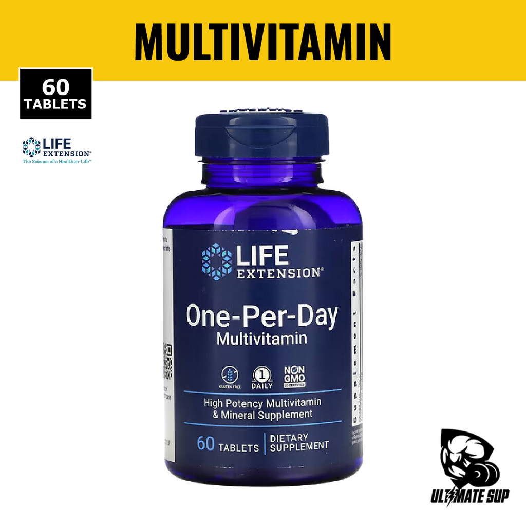Life Extension, One-Per-Day Multivitamin, Support Immunity, Mineral Supplement, Gluten Free, Non GMO, 60 Tablets - Main Front