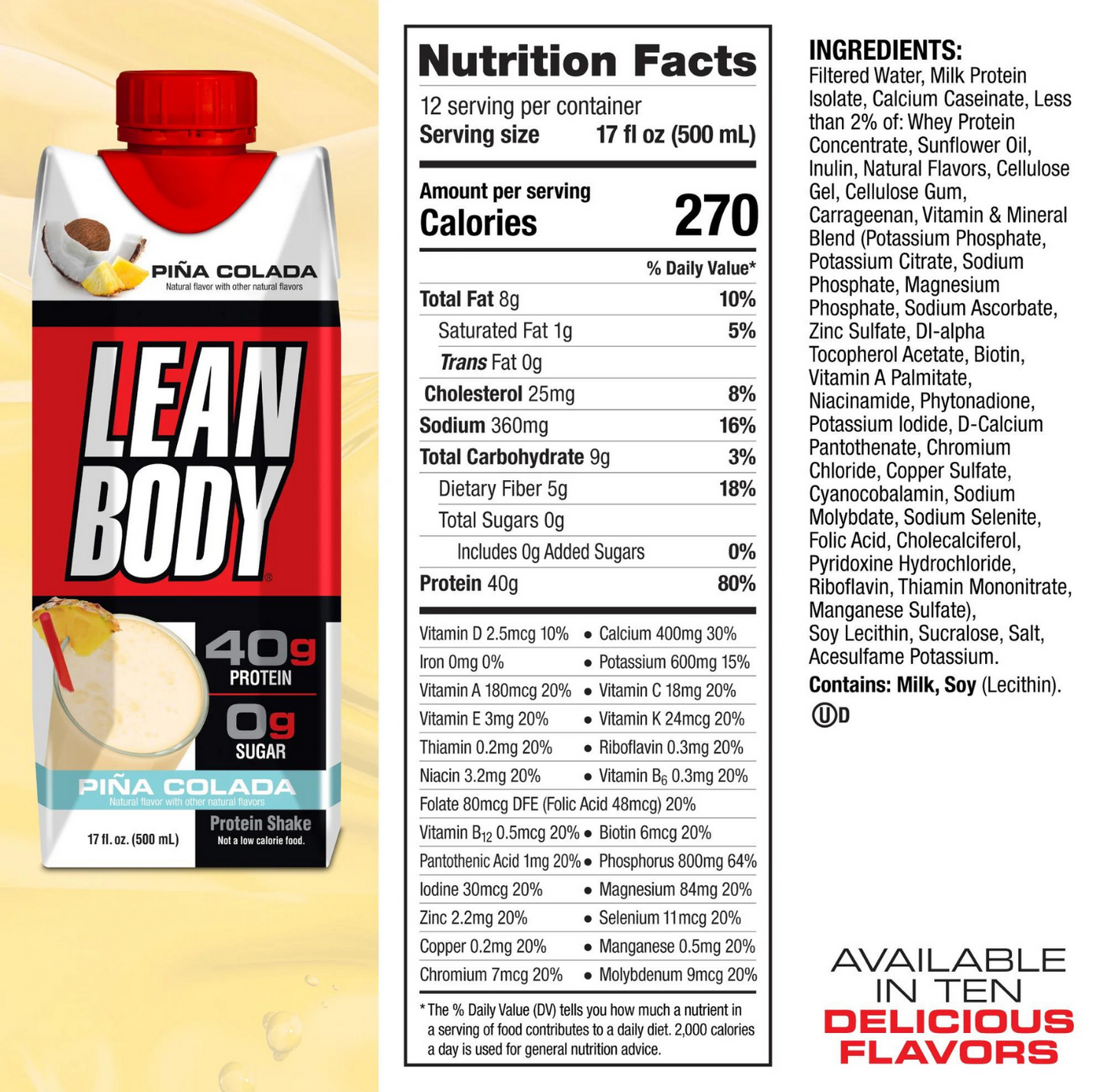 Labrada, Lean Body Ready-to-Drink Protein Shake, 500ml - Ultimate Sup Singapore