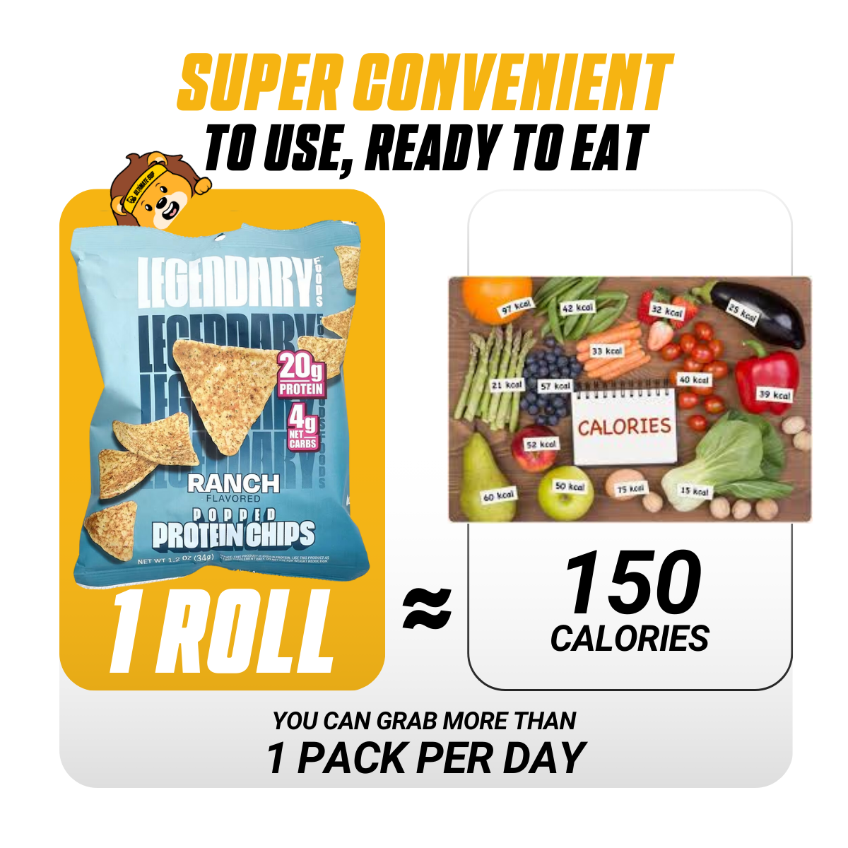 Legendary Foods, Popped Protein Chip, 3-7packs, Various Flavors - Ultimate Sup Singapore