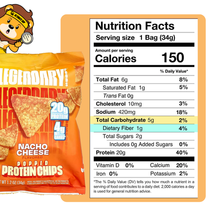 Legendary Foods, Popped Protein Chip, 3-7packs, Various Flavors - Ultimate Sup Singapore