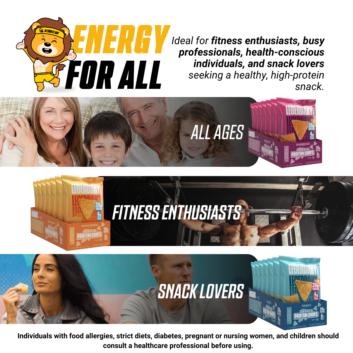 Legendary Foods, Popped Protein Chip, 3-7packs, Various Flavors - Ultimate Sup Singapore