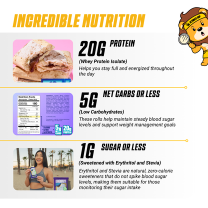 Legendary Foods, Protein Pastry, 20g Protein, Various Flavours, 61g, 3-10pcs - Ultimate Sup Singapore
