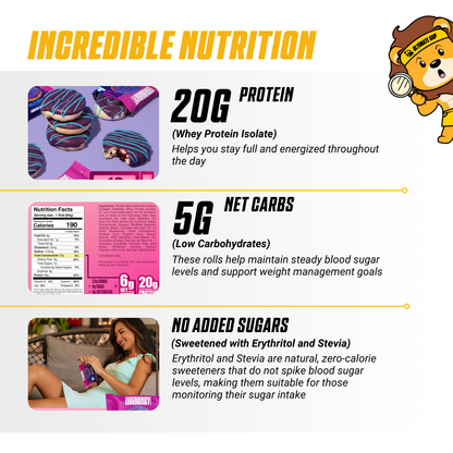 Legendary Foods, Protein Sweet Roll, Various Flavors, 67 g, 3-8 pcs - Ultimate Sup Singapore