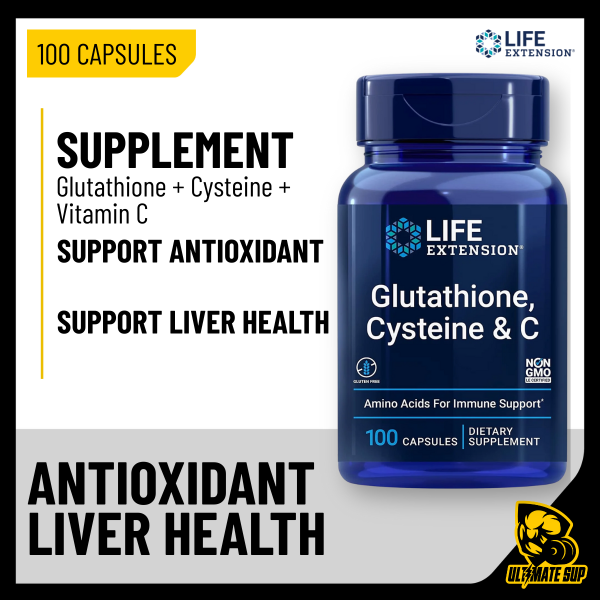 Life Extension, Glutathione, Cysteine, Vitamin C, 100 capsules - Ultimate Sup Singapore