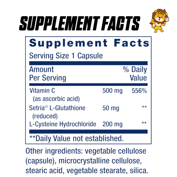 Life Extension, Glutathione, Cysteine, Vitamin C, 100 capsules - Ultimate Sup Singapore